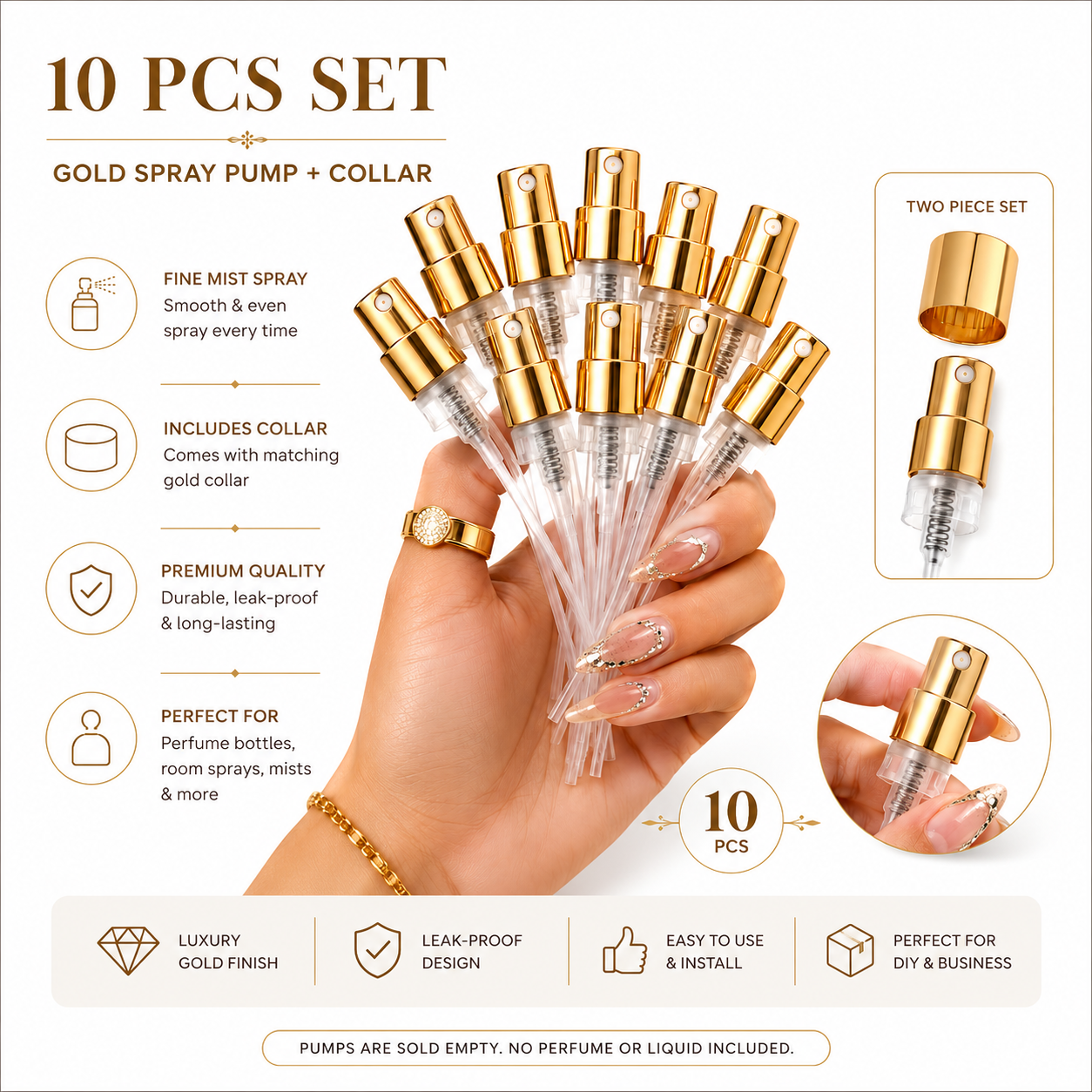 Pumps & Collar Set-Gold