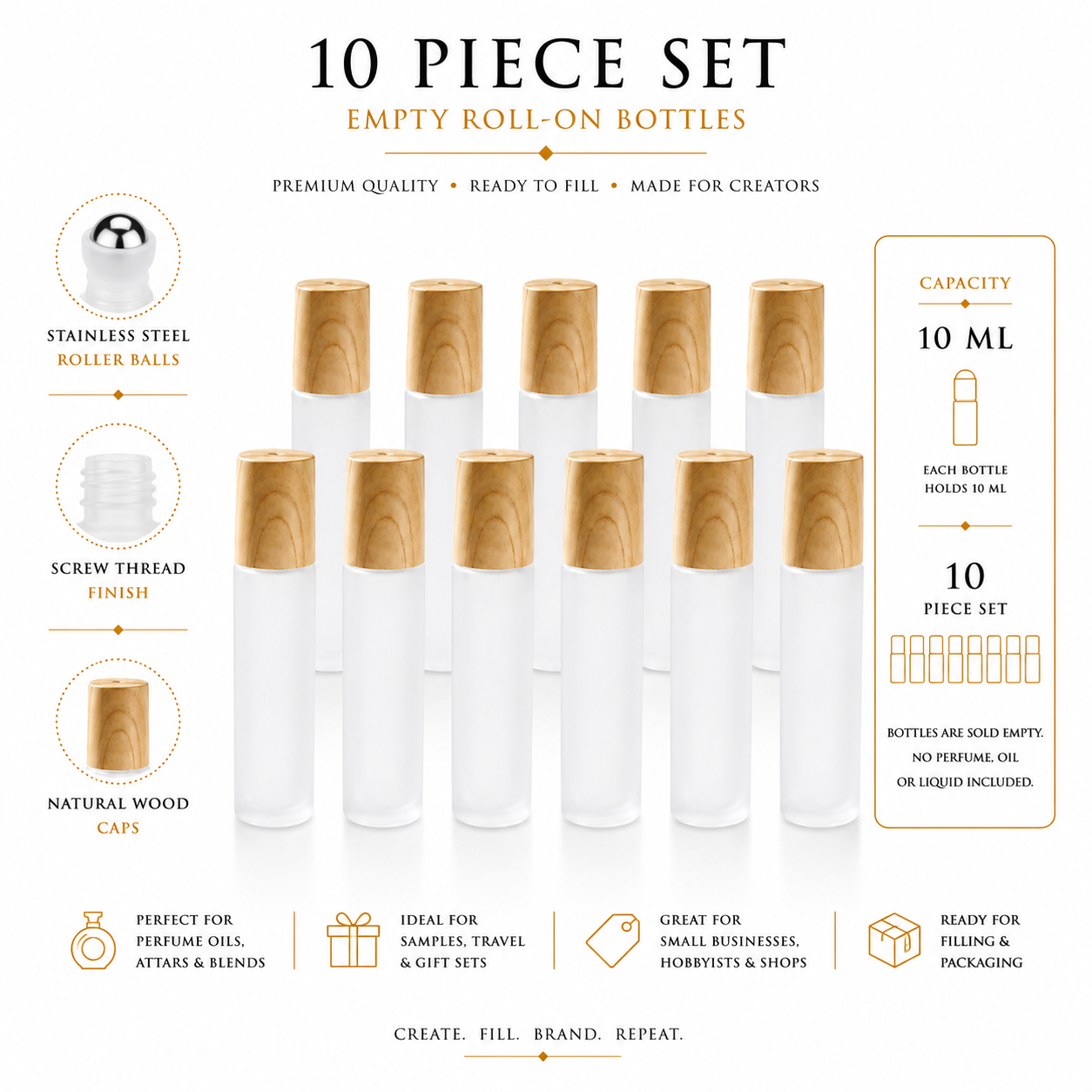 Empty Roll-On Bottle -FT