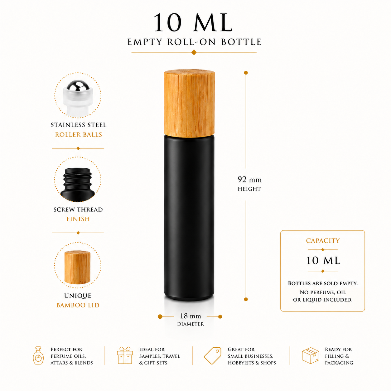 Empty Roll-On Bottle -BK